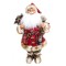 Figura decorativa Mos Craciun cu felinar si ursulet, 45 cm