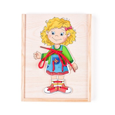 Puzzle din lemn - Imbraca fetita foto