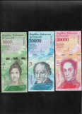 Set Venezuela 5000 + 10000 + 20000 bolivares bolivari 2017