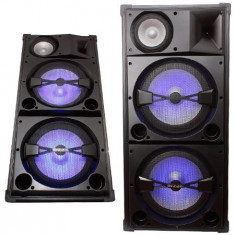 BOXA 3 CAI 2X15 inch/38CM 500W RMS ILUMINAT LED Electronic Technology foto