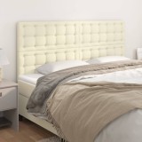 VidaXL Tăblii de pat, 4 buc, crem, 90x5x78/88 cm, piele ecologică