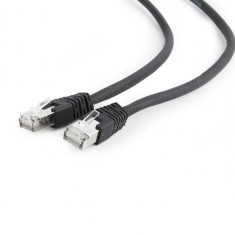 PATCH CORD S/FTP GEMBIRD Cat6a, LSZH, cupru, 0.5 m, negru, AWG27, dublu ecranat &quot;PP6A-LSZHCU-BK-0.5M&quot; (timbru verde 0.08 lei)