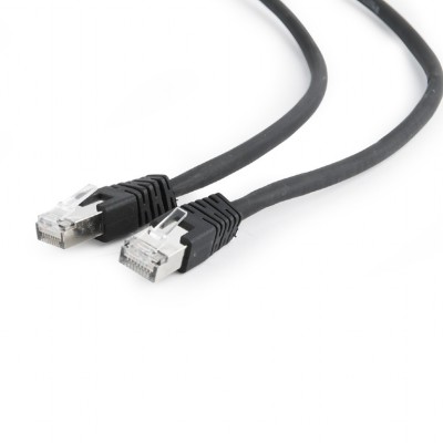 PATCH CORD S/FTP GEMBIRD Cat6a, LSZH, cupru, 1.5 m, negru, AWG27, dublu ecranat &amp;quot;PP6A-LSZHCU-BK-1.5M&amp;quot; (timbru verde 0.18 lei) foto