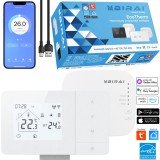 Cumpara ieftin Termostat de ambient Smart EcoTherm by BIRAI&reg;, Wireless, Controlat Prin Internet/Smartphone, Compatibil Cu Orice Centrala Termica Pe Gas, Receiver inc