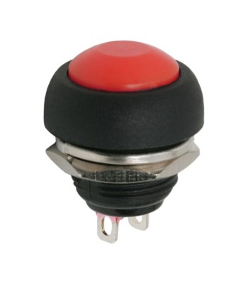 Buton 1 circuit 1A 250V OFF-(ON) rosu fara retinere 09044PI foto