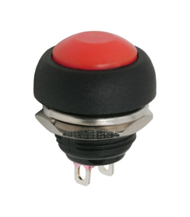 Buton 1 circuit 1A 250V OFF-(ON) rosu fara retinere 09044PI