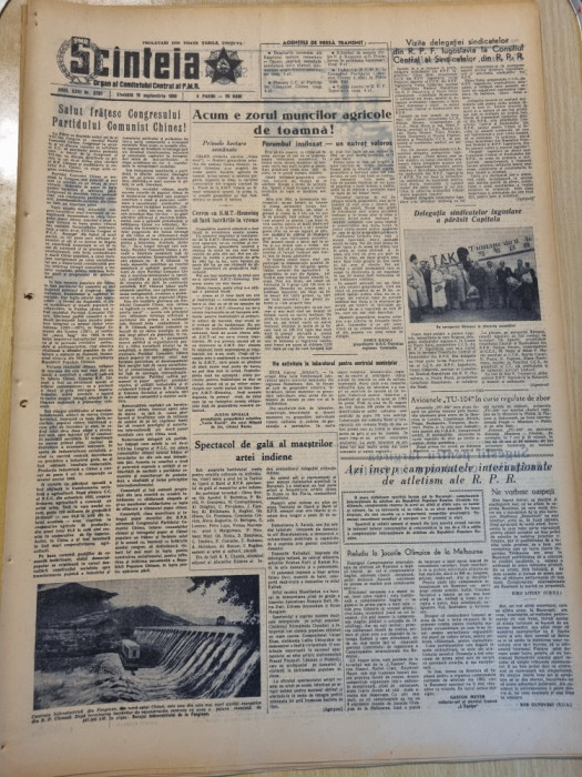 scanteia 15 septembrie 1956-art. productia de aparate radio,avioanele TU-104