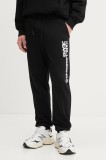 Karl Lagerfeld Jeans pantaloni de trening culoarea negru, cu imprimeu, A1M10001