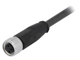 Conector M8 mamă cu cablu 1m, 3 pini, HARTING