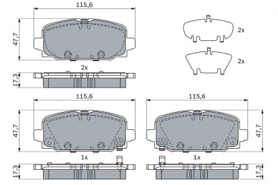 BOSCH 0 986 424 963 set placute frana,frana disc foto