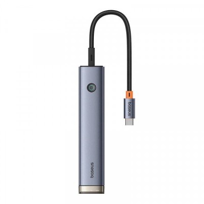 Hub USB-C Baseus UltraJoy, 2 x USB-A 3.0 - 1 x USB-A - 2 x USB-C - 1 x HDMI, Gri B00052802811-02 foto