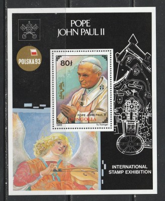 Mongolia 1993 - #622 Polska &amp;#039;93 Philatelic Exhibition S/S 1v MNH foto