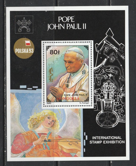 Mongolia 1993 - #622 Polska &#039;93 Philatelic Exhibition S/S 1v MNH
