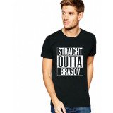 Tricou negru barbati - Straight Outta Brasov - M