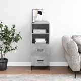 VidaXL Servantă, gri beton, 34,5x34x90 cm, lemn compozit