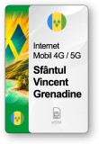 ESIM Internet Sf&acirc;ntul Vincent și Grenadine, valabil 30 zile, trafic 20 GB, Economic