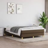 Cumpara ieftin Cadru de pat fără saltea, maro &icirc;nchis, 140x200 cm, textil