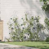 vidaXL Gard de Grădină 3 pcs Verde 112 x 39,5 cm Oțel 42021361