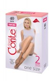 Șosete Scurte 1/2 Damă Lycra, Tension 40 Den - Natural, 36-39 (23-25), Conte Elegant
