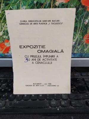 Cenaclul I. Țuculescu, Expoziție omagială, &amp;icirc;nsemnări Radu Ionescu, mai 1985, 202 foto