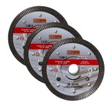 Cumpara ieftin Disc diamantat turbo subtire, ceramica, taiere umeda si uscata, set 3 buc, 125 mm/22.23 mm, Richmann Exclusive