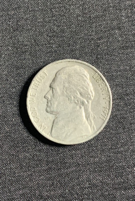 Moneda five cents 1971 USA foto