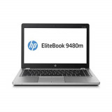 Laptop refurbished HP Elitebook Folio 9480M, Procesor I5 4310U, Memorie RAM 4 GB, SSD 160 GB, Webcam, Ecran 14 inch