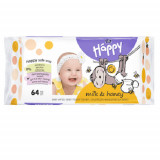 Servetele umede Milk &amp; Honey, +0 luni, 64 bucati, Happy, Bella