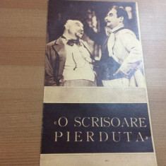 pliant o scrisoare pierduta ion luca caragiale reclama prezentare film 1953 RPR