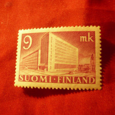 Timbru Finlanda 1942 - Cladirea Administratia Postei , val.9m