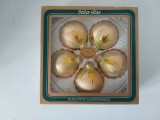 Lot 5 globuri vechi vintage West Germany, Craciun,cca 7cm diametru