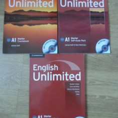 ENGLISH UNLIMITED VOL.1-3. A1 STARTER COURSEBOOK. STARTER TEACHER'S PACK. STARTER SELF-STUDY PACK (CONTINE 2 DVD