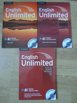 ENGLISH UNLIMITED VOL.1-3. A1 STARTER COURSEBOOK. STARTER TEACHER&#039;S PACK. STARTER SELF-STUDY PACK (CONTINE 2 DVD