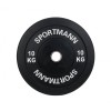 Greutate Cauciuc Bumper Plate SPORTMANN - 10 kg / 51 mm - Negru FitLine Training
