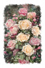Sticker decorativ Trandafiri, Roz, 85 cm, 11188ST, Oem