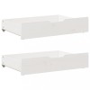 Gossi sertare de pat, 2 buc., 85x55x17 cm, alb, lemn masiv de pin
