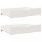 Gossi sertare de pat, 2 buc., 85x55x17 cm, alb, lemn masiv de pin