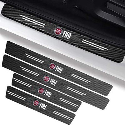 Set protectii prag autocolante Carbon - FIAT foto