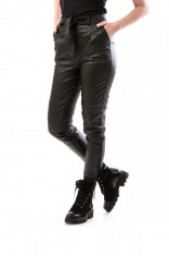 Pantaloni piele dama, culoare negru, 56976 foto