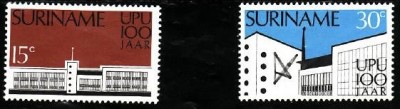 C1639 - Surinam 1974 - UPU 2v. neuzat,perfecta stare foto
