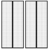 Perdea de usa anti-insecte cu magnet, 2 buc., negru, 220x110 cm
