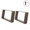 vidaXL Picioare pentru măsuță de cafea &icirc;n formă de U, 2 buc., oțel natural, 60 x (30-31) cm 4012751