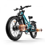 GUNAI-M2 26&#039;&#039; Bicicleta electrica 2000W Motor dublu 130NM Cuplu 17.5AH Baterie