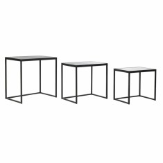 Set de 3 Măsuțe DKD Home Decor Negru 58 x 36,5 x 53,5 cm