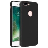 Husa Silicon Negru Mat Apple iPhone 7 Plus, Protectie Soc, Zgarieturi, Praf, Flexibila, Decupaje Porturi