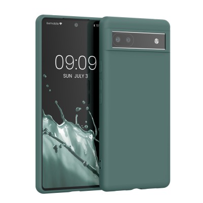 Husa Kwmobile pentru Google Pixel 6a, Silicon, Verde, 57799.171 foto