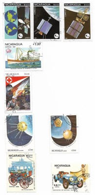 Nicaragua - Marci diverse (9 buc.), 1981-1984 - obliterate foto