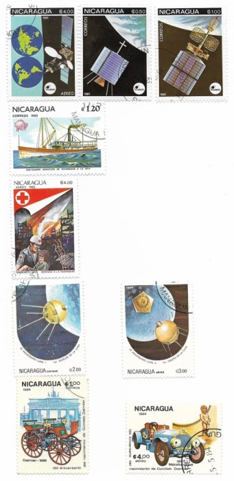 Nicaragua - Marci diverse (9 buc.), 1981-1984 - obliterate