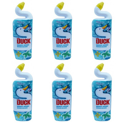 6 x Duck wc Menta lichid, Soluie pentru dezinfectat toaleta, 6 x 750ml foto