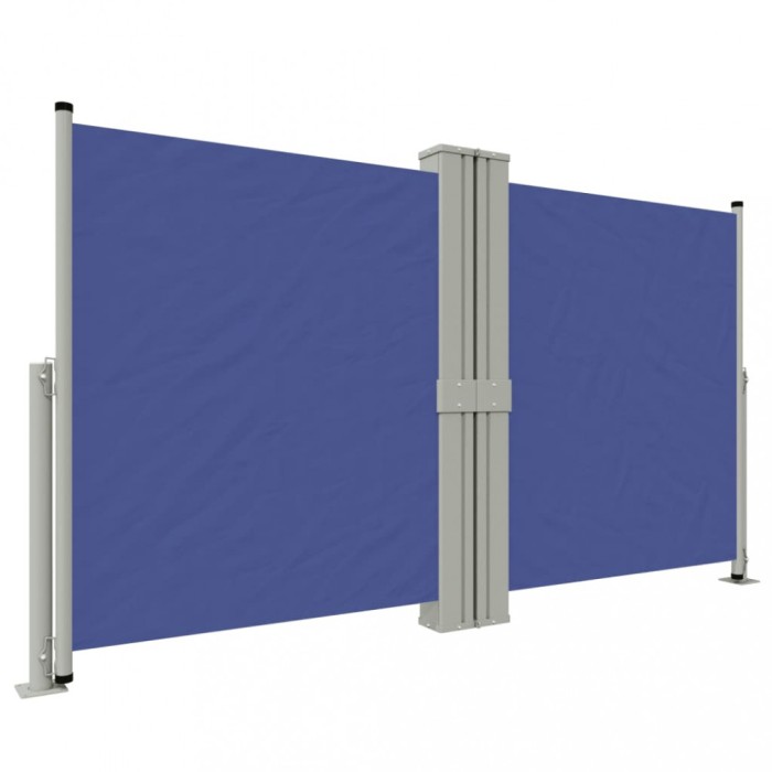 Copertina laterala retractabila, albastru, 140x1200 cm